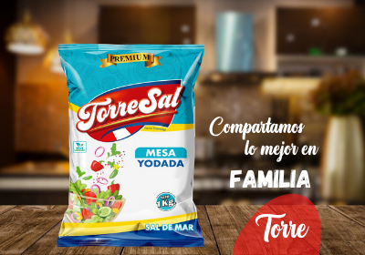 Torresal sal de mesa familia cenando